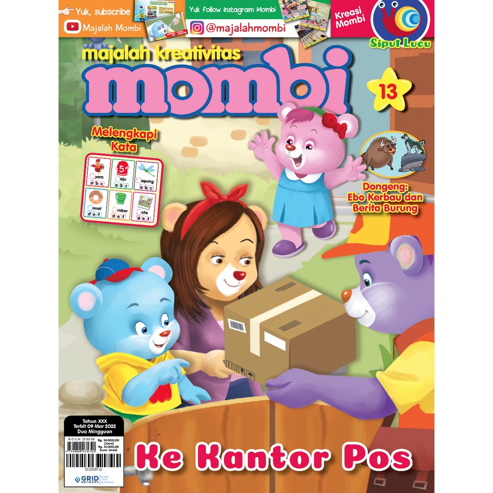 Majalah anak Mombi terbaru edisi Maret 2022