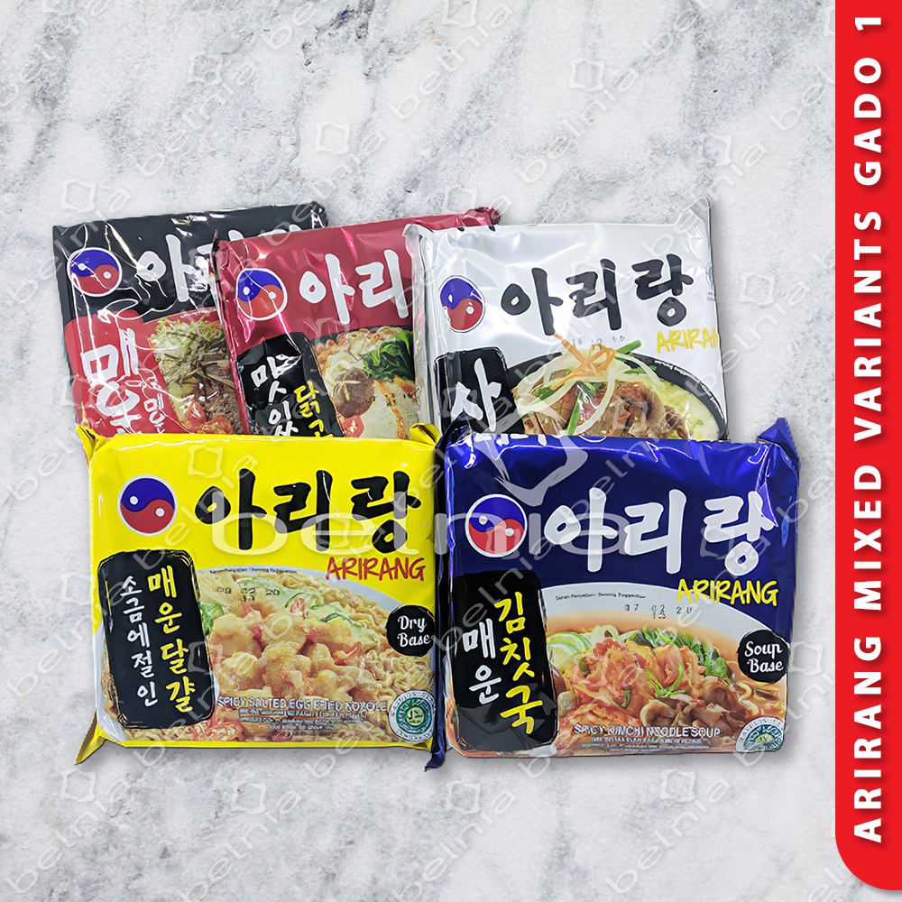 

Mie Korea Arirang Korean Goreng Kuah Paket 5 in 1 Gado Gado Tasty Salted Egg Hot Sum2 Kimchi Halal