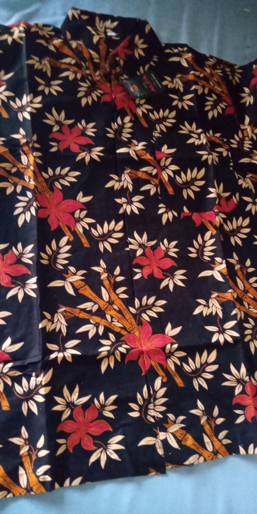 Blouse Batik Wanita Motif Kawung Biru