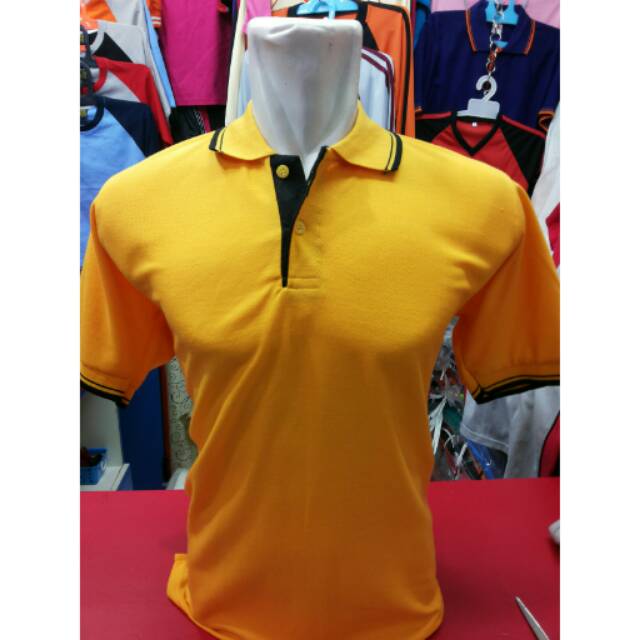 Polo Shirt Pendek Kuning Kenari | Kaos Polos | Kaos Cowok | Kaos Cewek | UNISEX