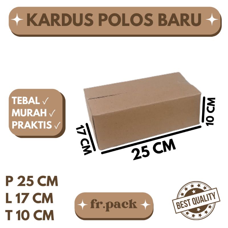 

KARDUS | BOX | KARTON POLOS BARU UKURAN 25X17X10 CM MURAH