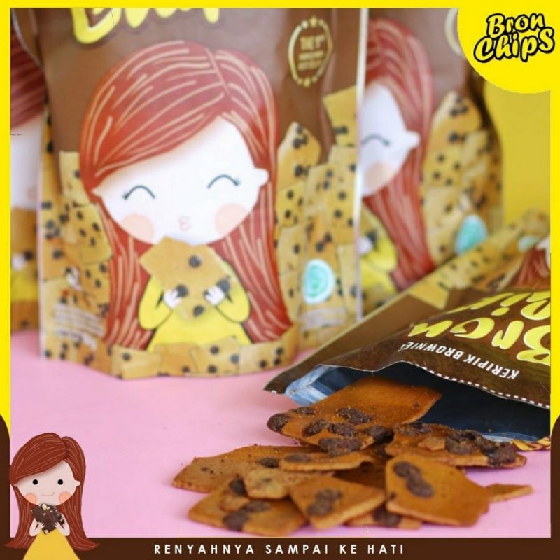 

Bron Chips Keripik Brownies 60 gram Bronchips Kripik Halal MUI Moccachino Free Bubble Wrap Gratis Packing Kardus Kopi Cokelat Susu Mocca Coffee Chocolate Milk Coklat Makanan Ringan Snack Cemilan Dus Paking