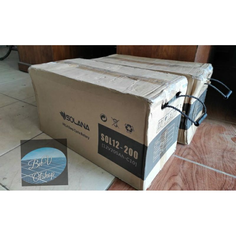 Solana 12v 200ah aki vrla