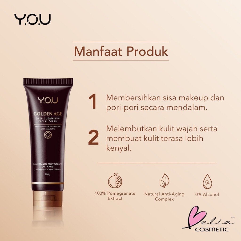 ❤ BELIA ❤  YOU Golden Age Series | Y.O.U Skin Care Essence Facial Wash Eye Day Night Serum Makeups