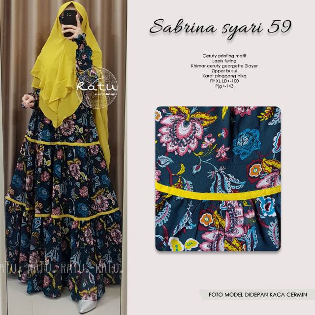SABRINA 58 59 ORI RATU / PAKAIAN WANITA / GAMIS MURAH