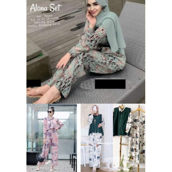 ONESET TUNIK STANDART - JUMBO / ONE SET  SETELAN RAYON BUSUI PREMIUM LD100-110 | TIE DIE SET | AMARTA SET | NAYLA SET