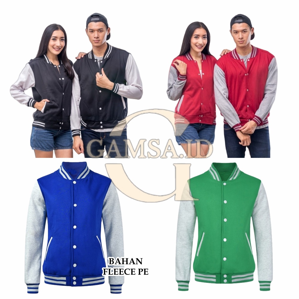 COD - JAKET VARSITY PRIA WANITA JACKET POLOS SWEATER BASEBALL SWEATER SEKOLAH KULIAH