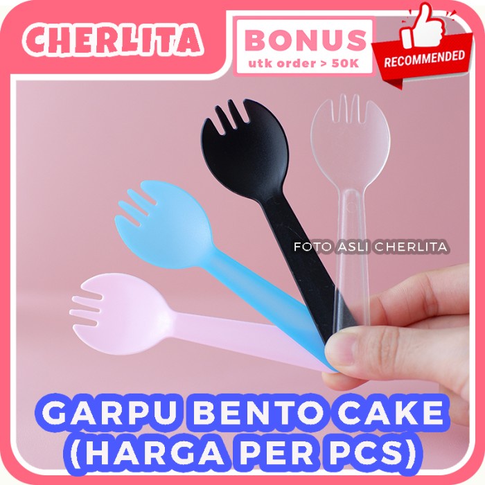 Garpu Bento Cake Kue Roti Mini Korean Cake Lunch Box Fork