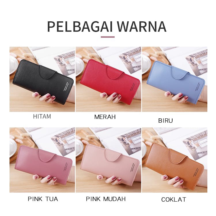 (COD)Dompet Wanita AS01  Panjang  Dompet wanita import Panjang Tipis