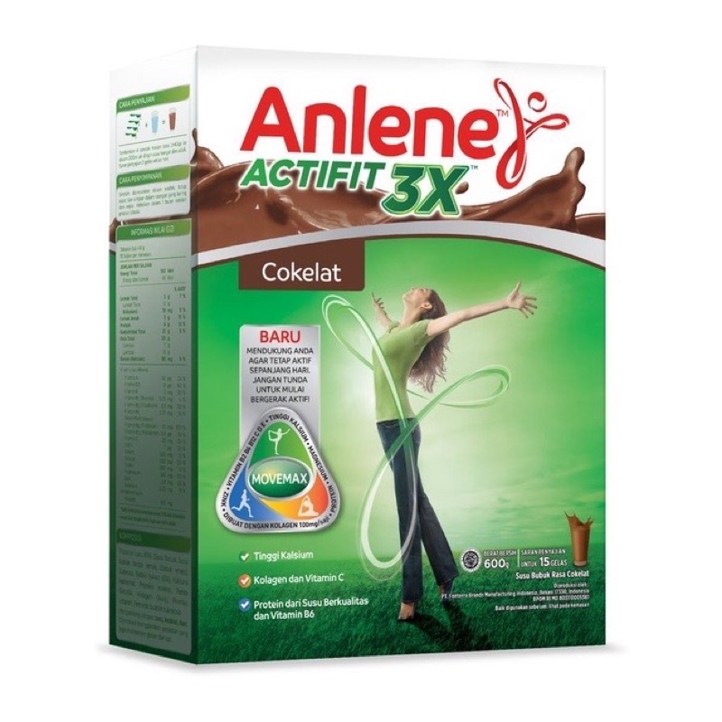 

Anlene Actifit 3X 600gr Rasa Original, Vanilla & Chocolate