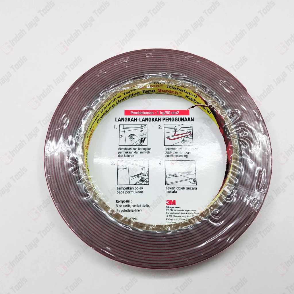 Double Tape VHB 3M ORIGINAL 12mm x 4.5mm Busa Perekat