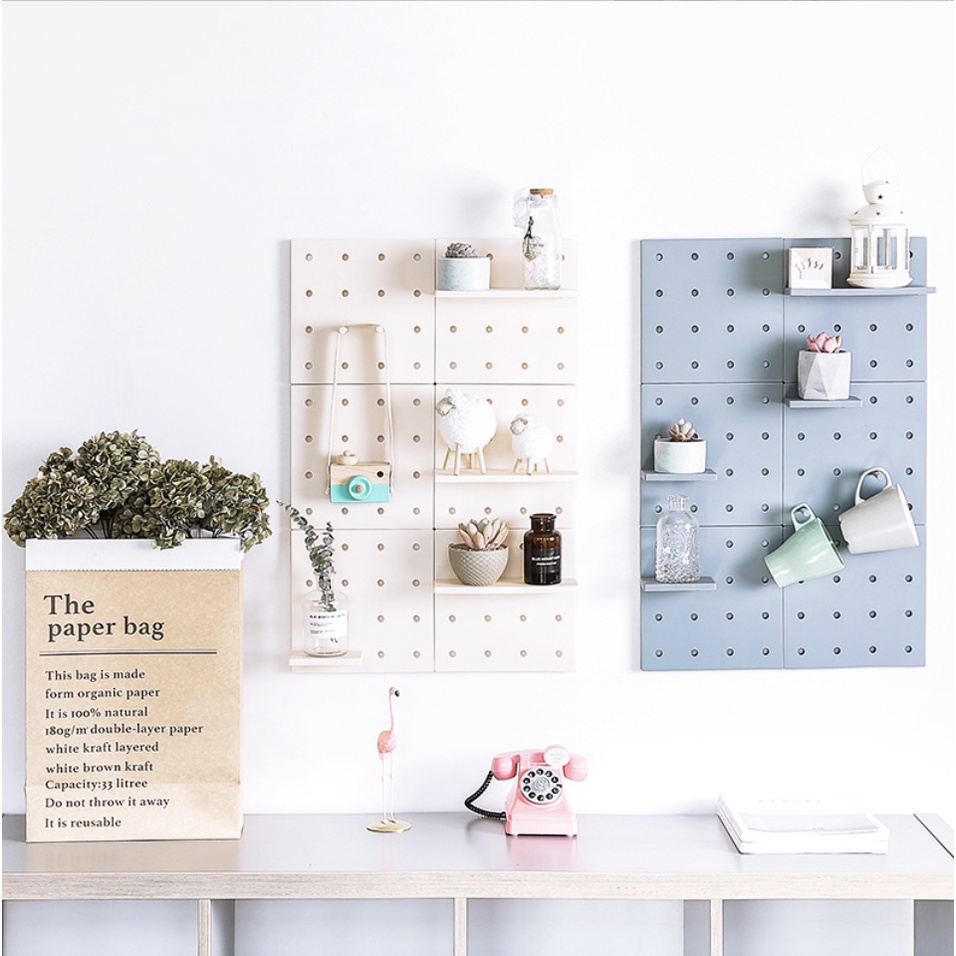 DIY Tanpa Bor Rak Dinding Pegboard 1 Set Tempel Wall Organizer Tanpa Paku Kuat Murah