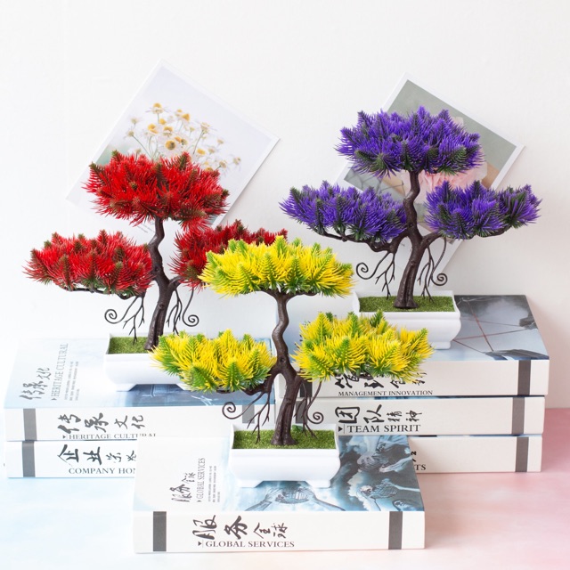 AM568 Bunga Plastik / Pajangan Bunga Artifisial / Vas Petak-2