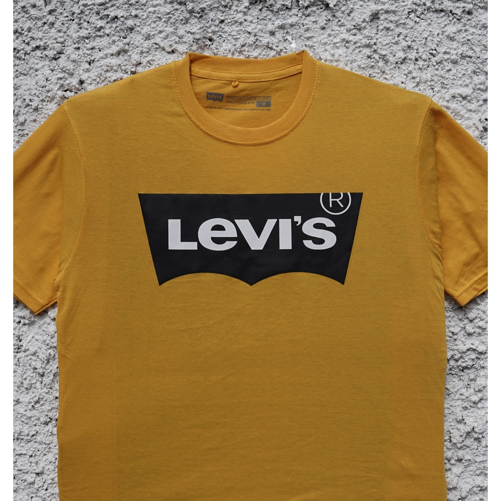 Kaos Levi's | Kaos Pria | Batwing Yelo | KLPBWYL - 1