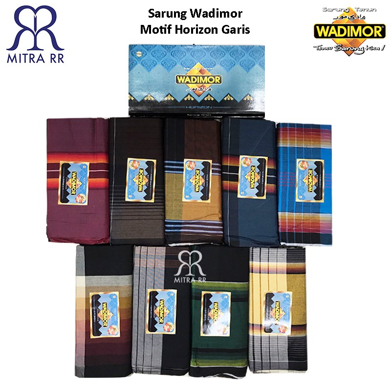 Sarung Wadimor Motif Horizon Garis / Horizon Gradasi Sarung Tenun Dewasa Grosir / Ecer