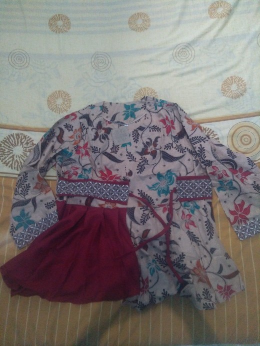 Tey-17 Batik Wanita Asj Sa Hrb026 Kenongo Kemeja Tosca Pendek