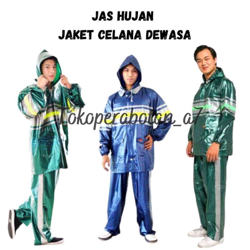 Jas hujan dewasa/jas hujan jaket celana/mantol setelan