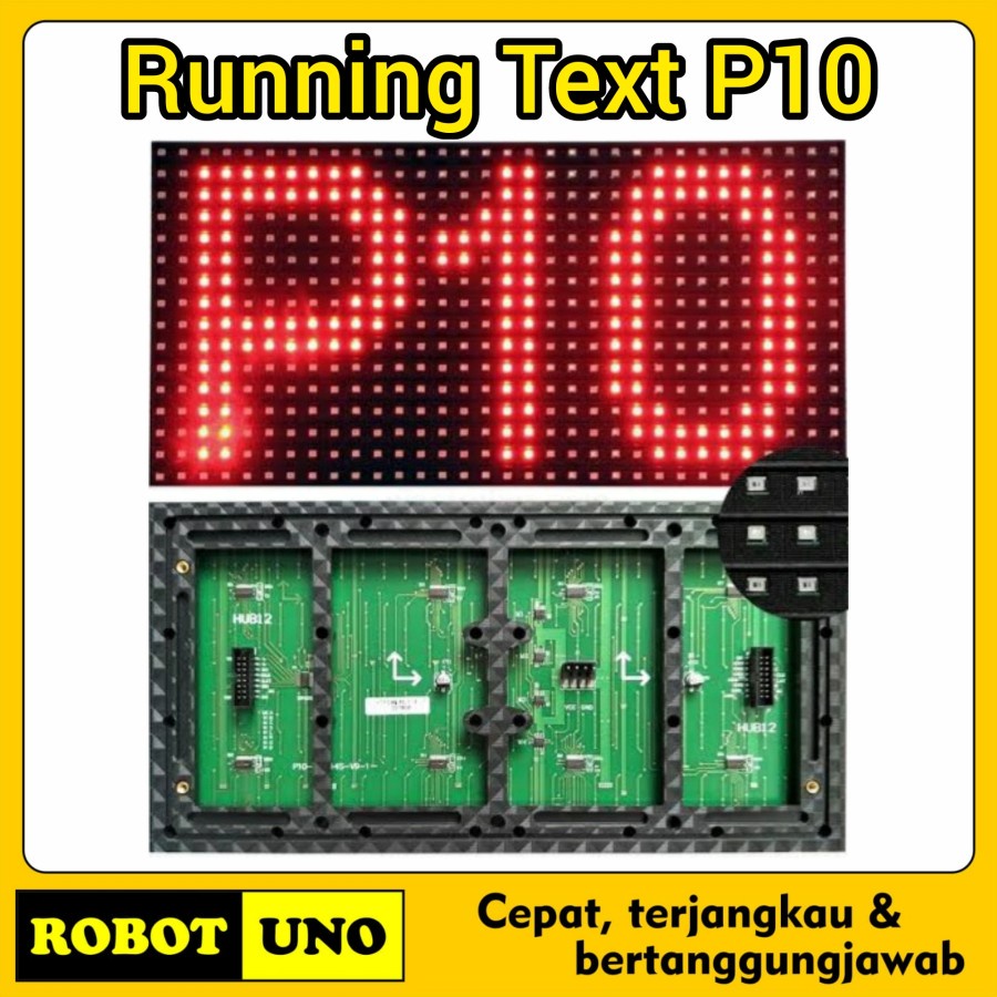 Running Text P10 Merah Modul Running Text SMD Red Merah Outdoor