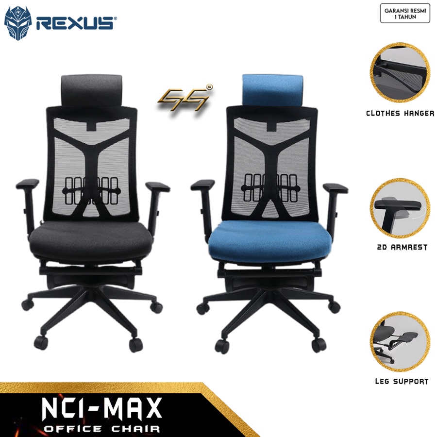 Rexus NC1 Max NC-1 Max NC 1 Max Kursi Kantor Kursi Gaming Ergonomis Rexus