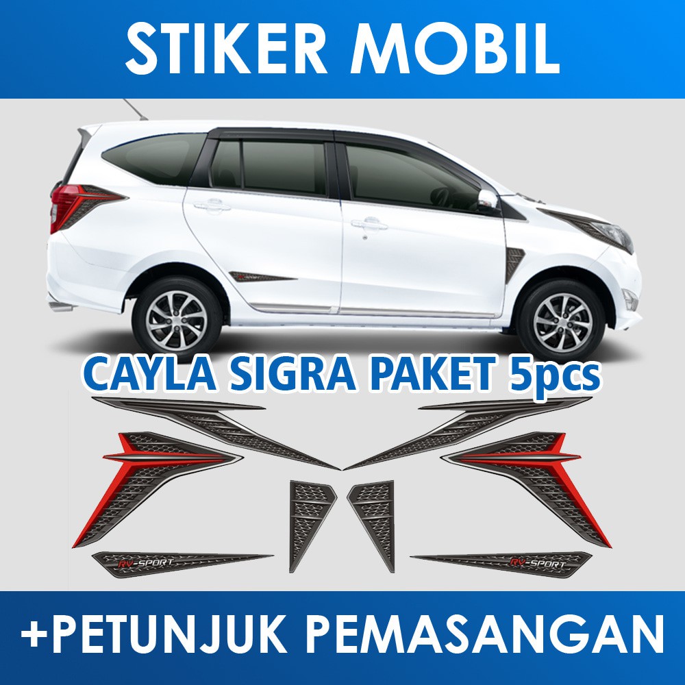 Gambar Cutting Sticker Modifikasi Mobil Daihatsu Sigra Terbaru Dan