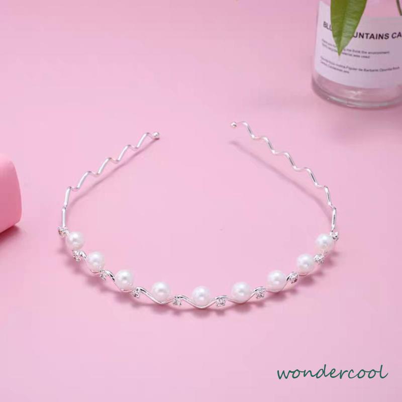 Mutiara Jepit Rambut  Bando Berlian  Gaya Korea Wanita Headband Aksesoris Rambut-Won