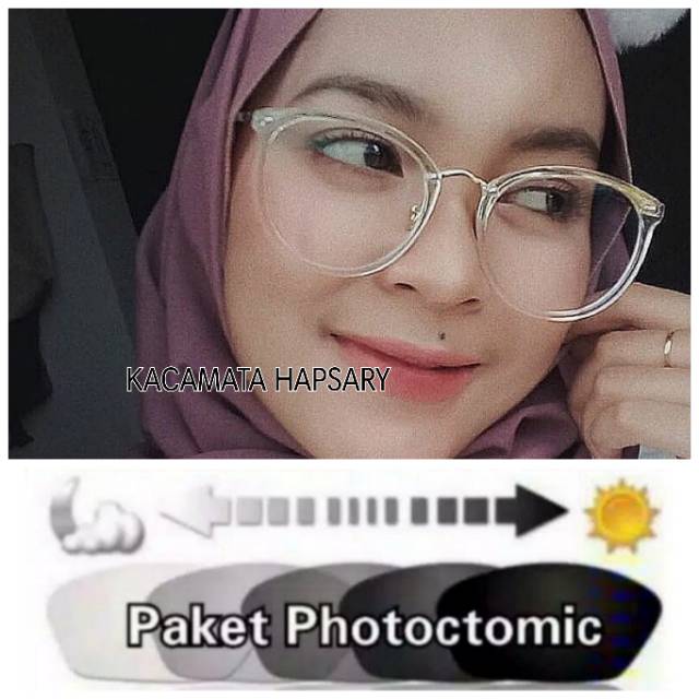 PAKET FRAME + LENSA PHOTOCROMIC | KACAMATA MINUS | KACAMATA ANTI RADIASI | 221