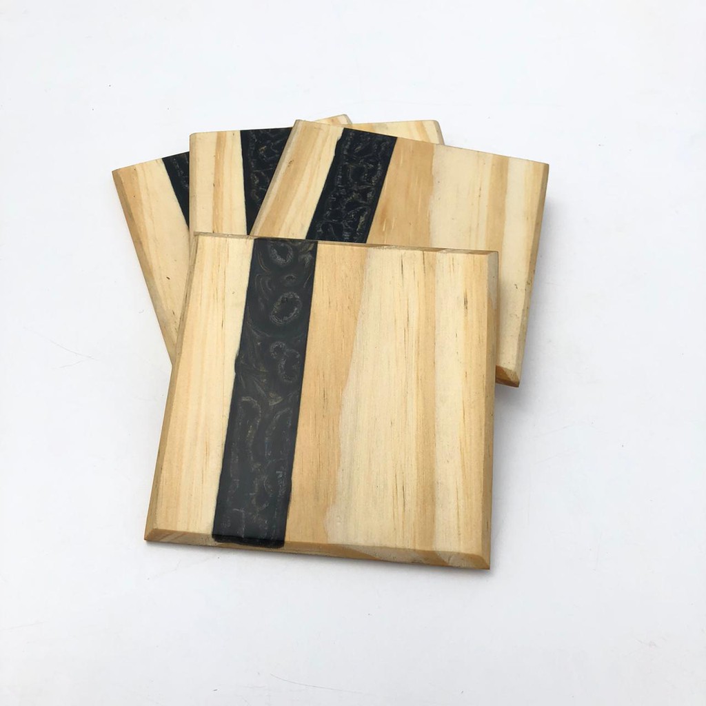 Tatakan Gelas , coaster kayu resin