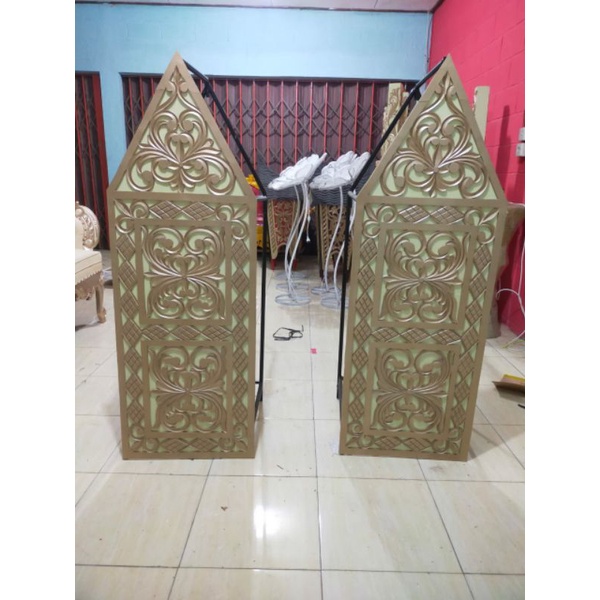 banta gadang ukiran assesoris dekorasi pelaminan minang padang