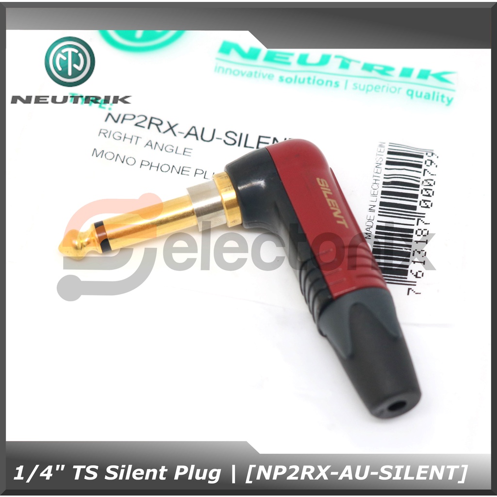 Jack 1/4&quot; Mono Silent Plug | Neutrik [NP2RX-AU-SILENT]