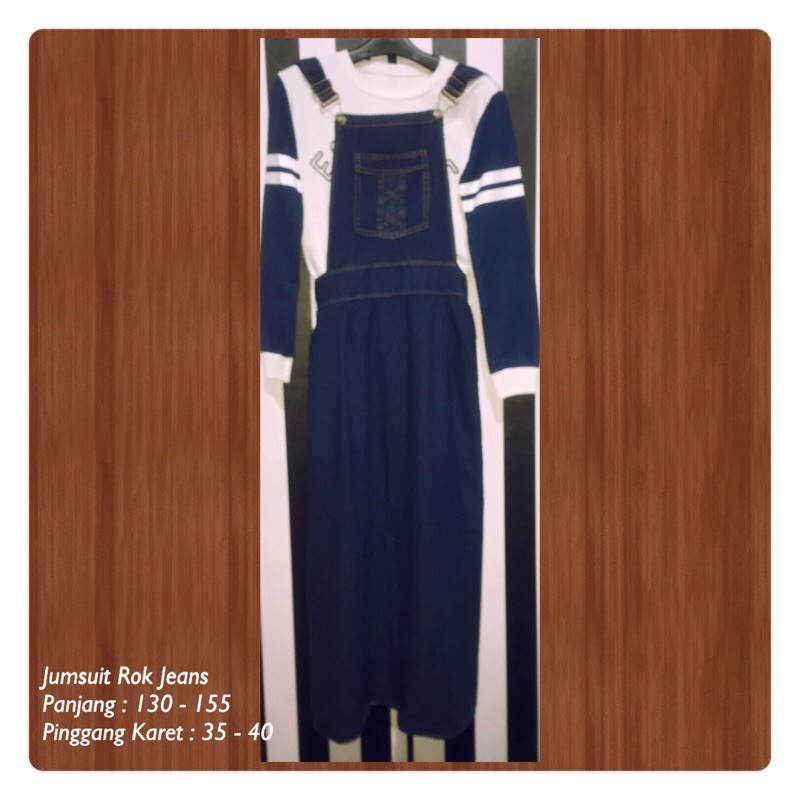 Jumsuit Overall Rok Panjang Jeans