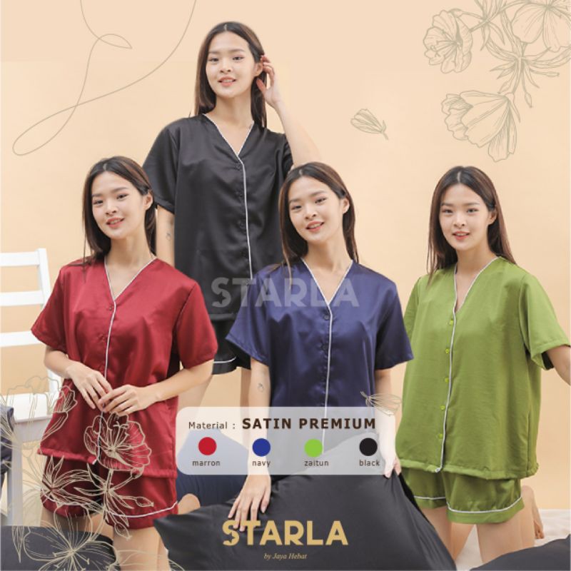 PIYAMA DEWASA BAJU TIDUR WANITA PAJAMAS SATEN SATIN GROSIR MURAH DEMETER