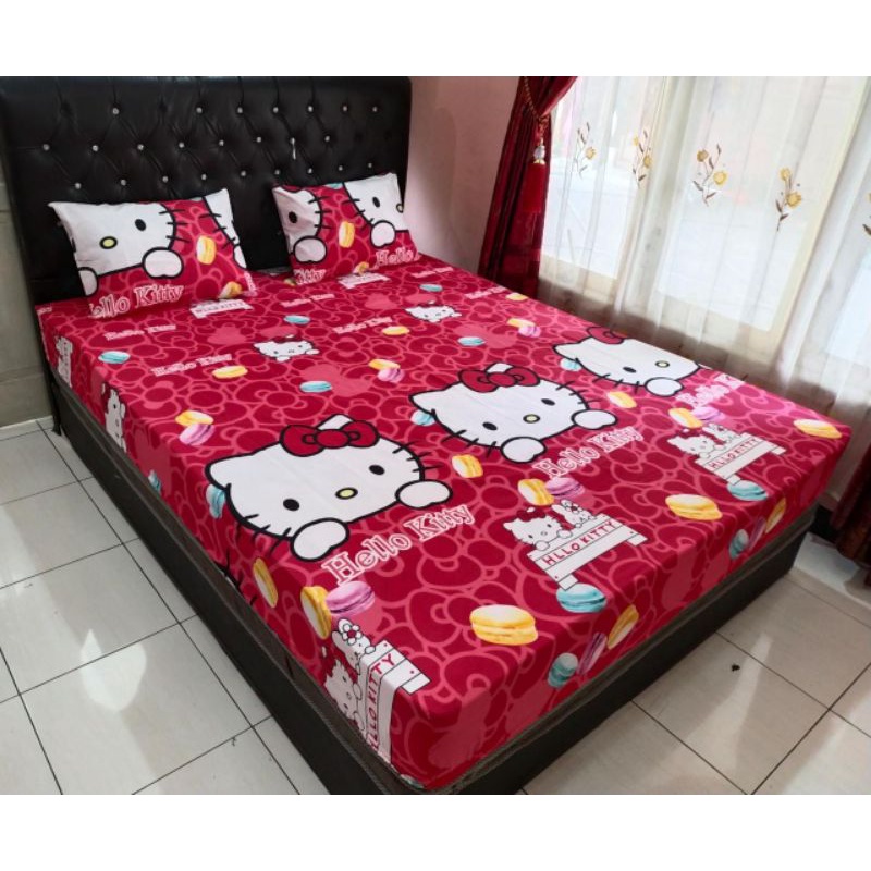 Sprei Homemade Polos160x200 Seprai Polos Embos 160X200 Murah Sprei Homemade Karakter Motif Kotak Hitam Aesthetic Murah Katun Halus adem Tidak Luntur Size No. 2 Queen