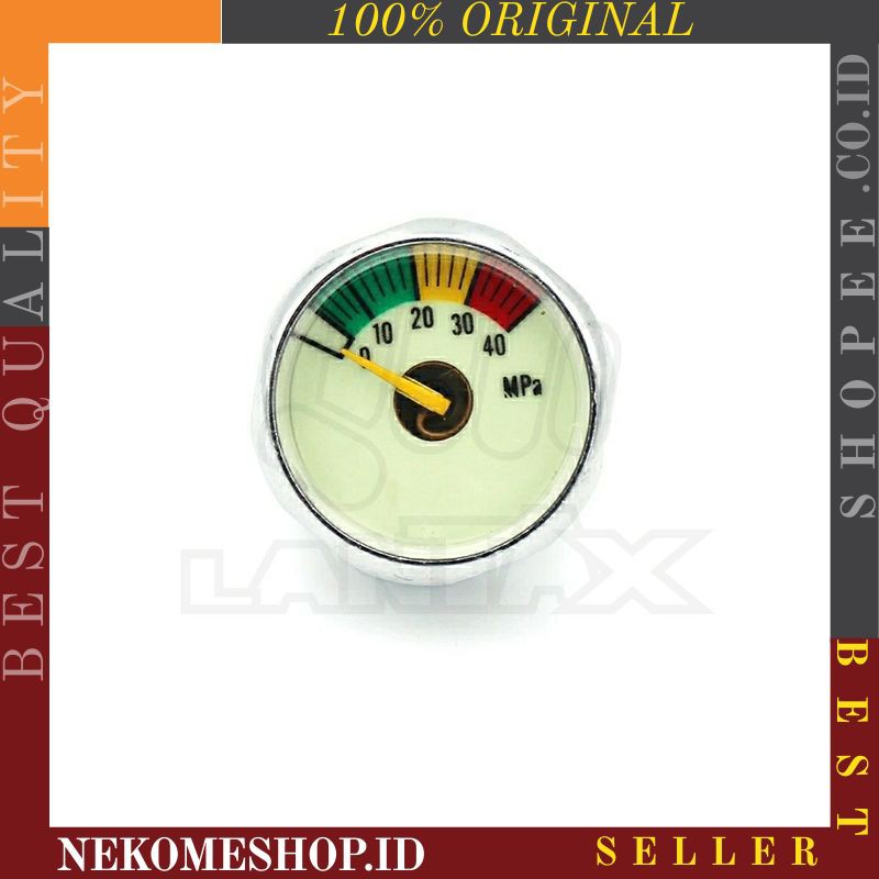 MANOMETER DIAL GAUGE PCP M 10X1 40MPA POMPA PUMP PCP SENAPAN ANGIN PAINTBALL M88X1 PORT IMPORT TX086