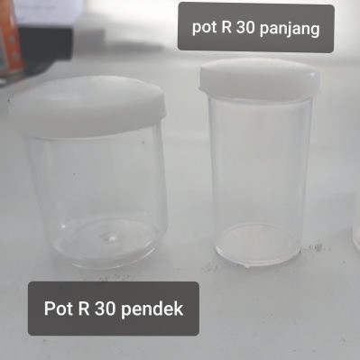 Pot Obat/Pot Salep/Pot Urine dahak Pot R 30 per pack isi 100 pcs
