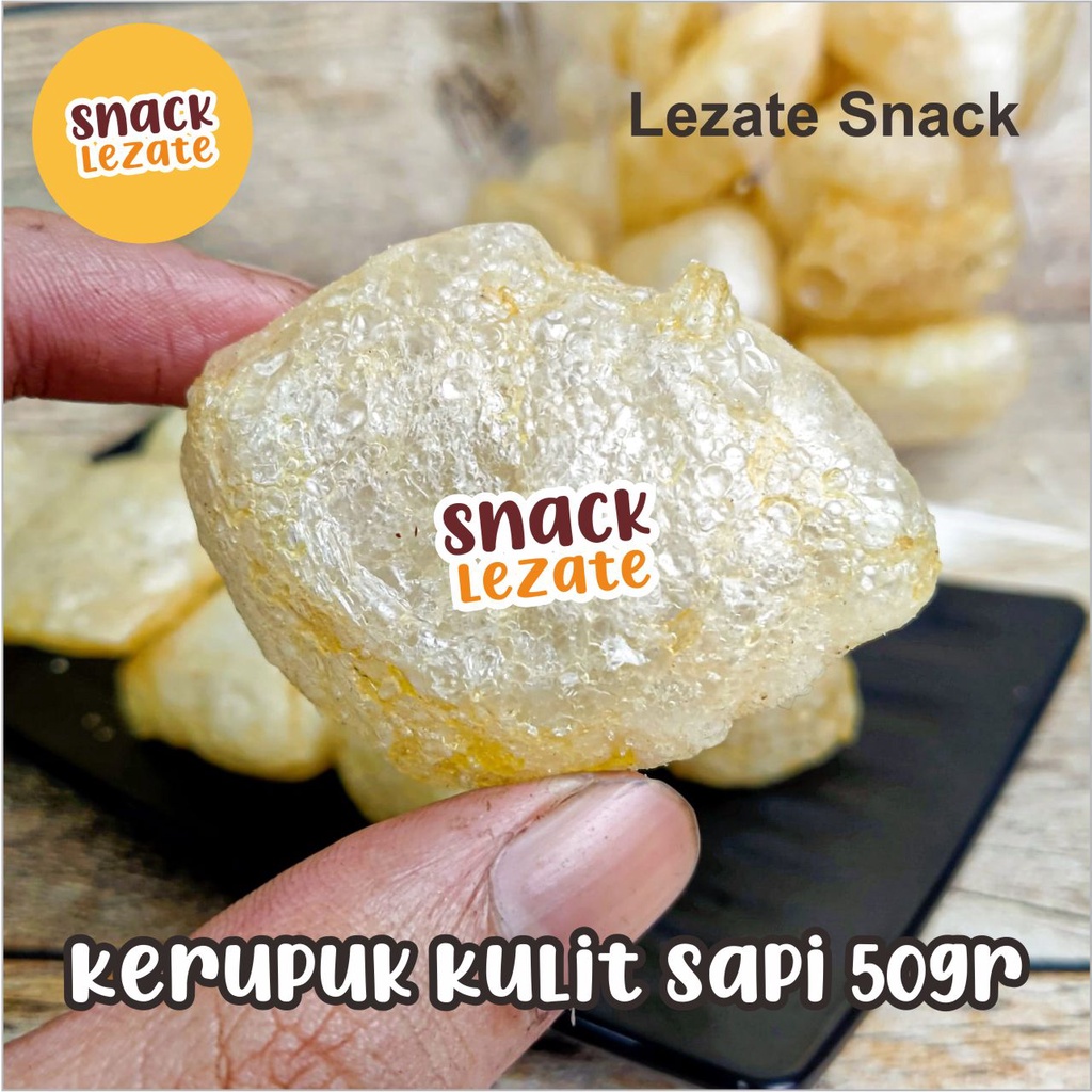 

Sedap Snack - Krupuk Kulit Sapi 50gr Asli Murah / Krupuk Rambak Sapi Solo Matang Super Halal Asin / Kerupuk Kulit Sapi