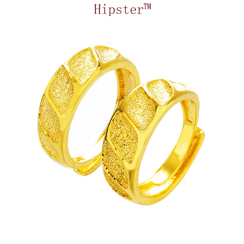 Hot Sale New Classic Fashion Romantic 18K Gold Couple Adjustable Ring