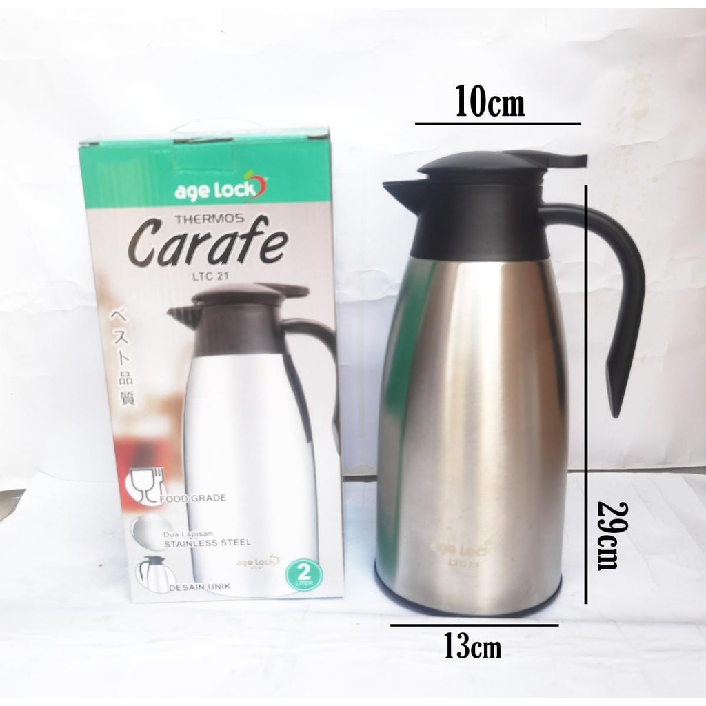 Thermos Stainless 2 liter AGE LOCK Carafe / thermos premium