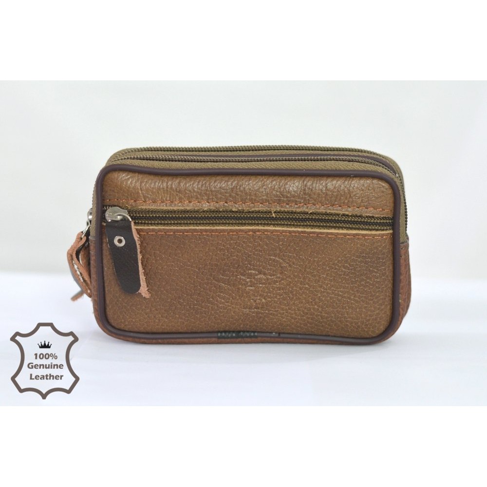 sarung hp pinggang kulit horizontal rebah coklat 5 5.5 6 inch import leather case samsung xiaomi i