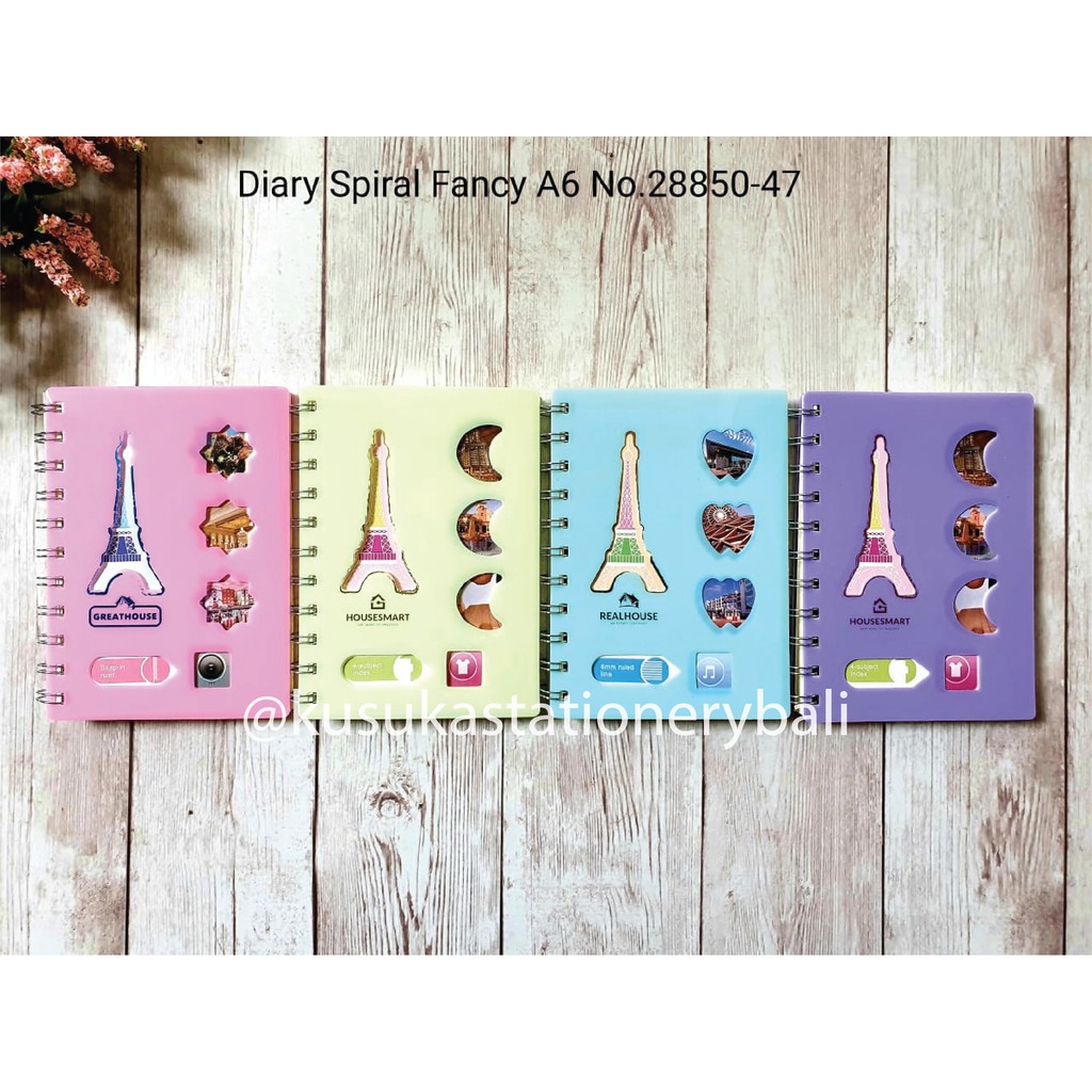 

DIARY SPIRAL FANCY A6 PARIS 28850