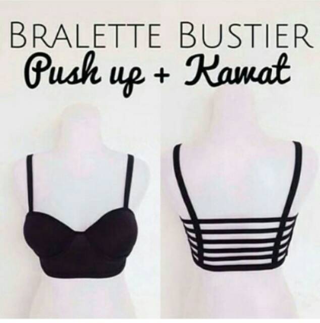 Dalaman wanita camisol bralette bustier 6 stripe camisole