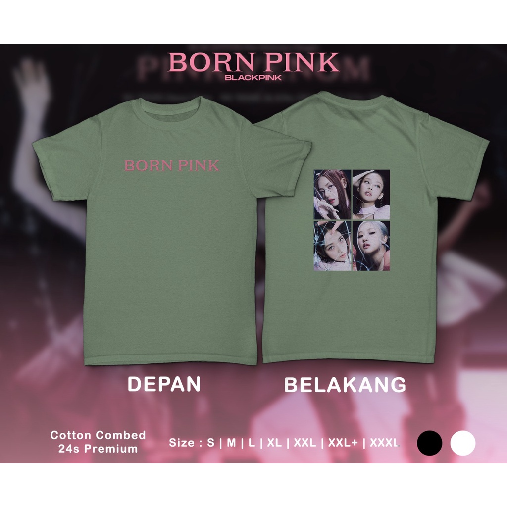 Pretty Savage- Kaos Oversize Born Pink Photo Depan belakang