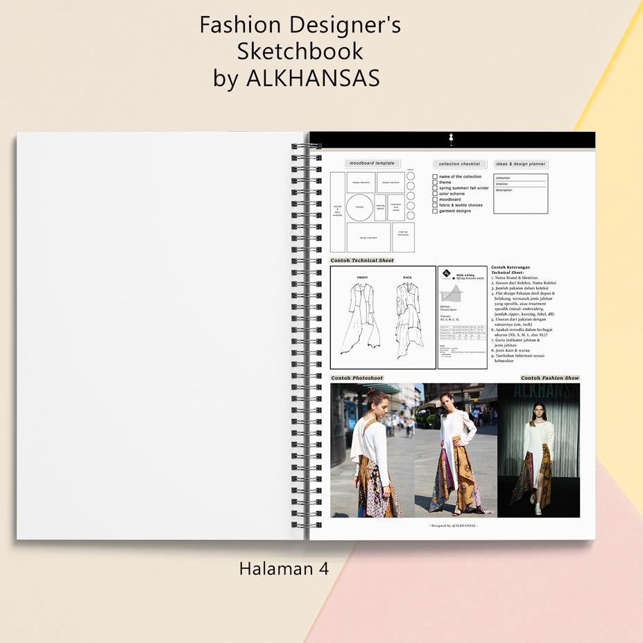 

LANGSUNG KIRIM.. Alkhansas - Buku Gambar Fashion Designer Hard Cover (Fashion Designer's Sketchbook) Volume 8