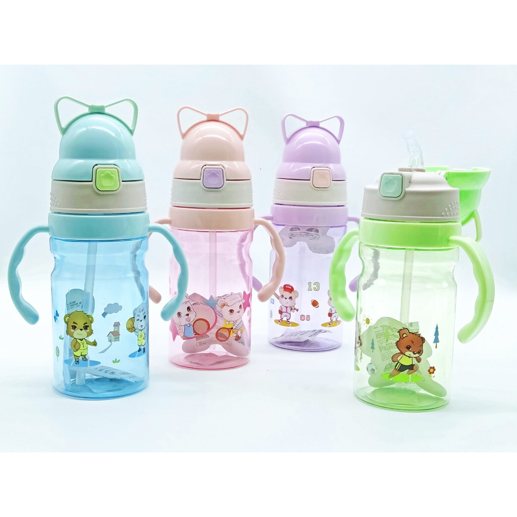 Botol Minum Sedotan Anak Plastik Karakter Lucu Menarik Botol Minum Sedotan Anak Plastik Karakter Lucu Menarik