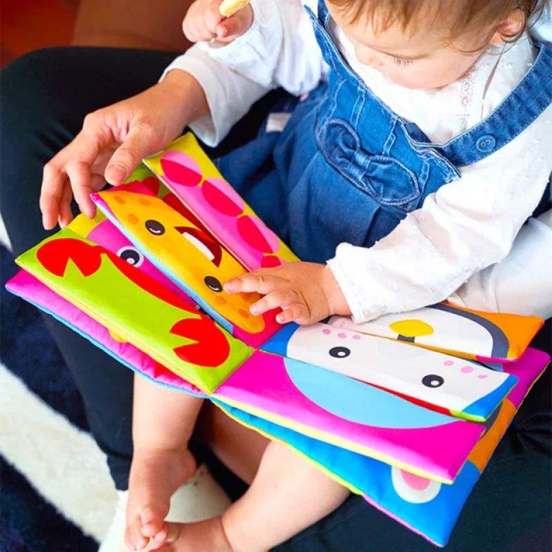 Mainan Soft Book Buku Edukasi Bayi Anak Mix Match Face