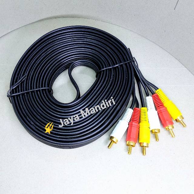 Kabel RCA 3 to RCA 3 10Meter Video AV / Kabel Merah Putih Kuning 10M