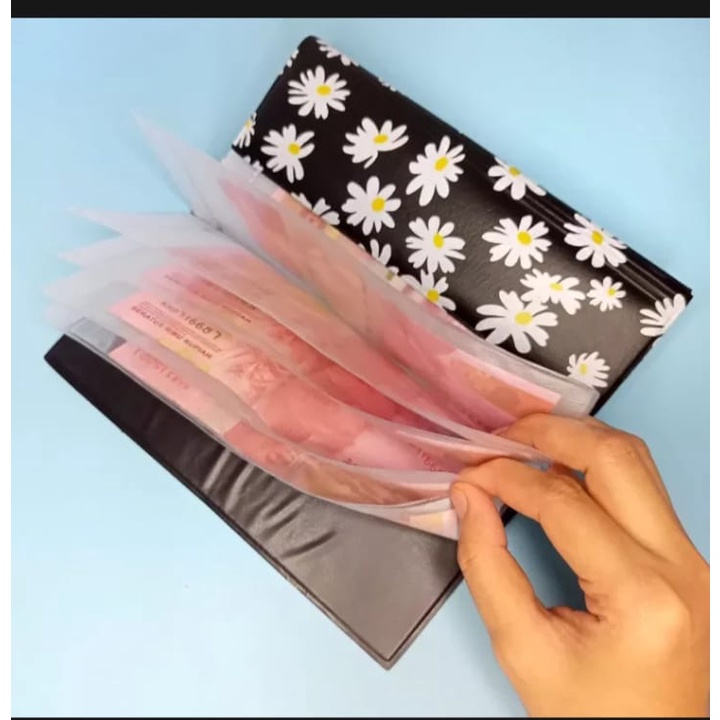 Dompet wallet organizer bunga matahari dompet pengatur uang bulanan