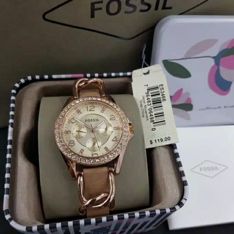 Fossil ES3466 Original Jam Tangab Wanita murag