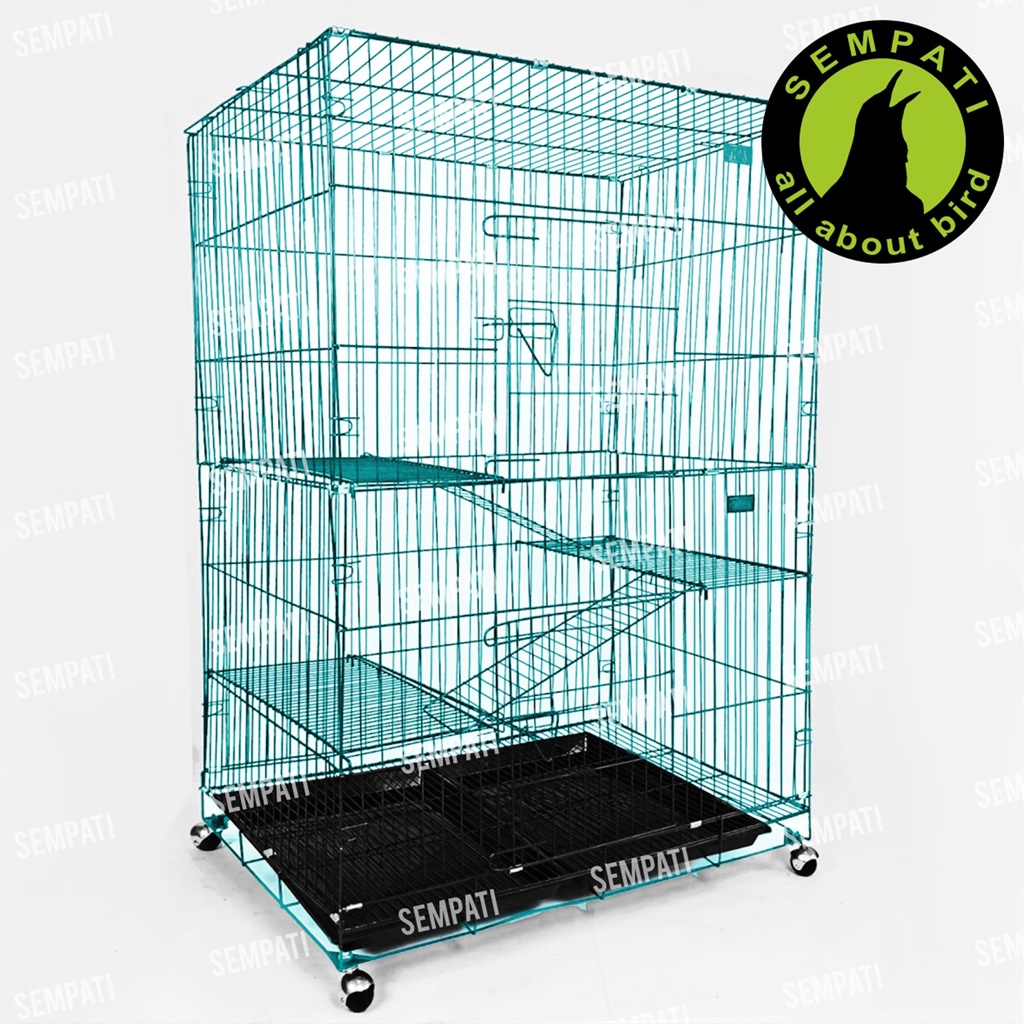 KANDANG ANJING 3 TINGKAT TERMURAH SIZE L KANDANG KUCING BURUNG KANDANG SUGAR GLIDER TINGKAT 3 KCG3L-TOSCA