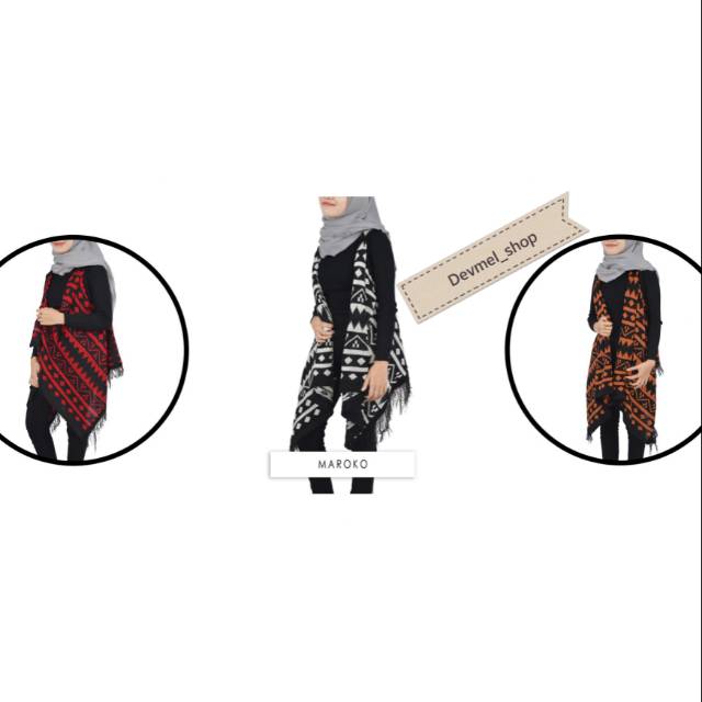 Outer maroko / rajut maroko / outer wanita / outer rajut