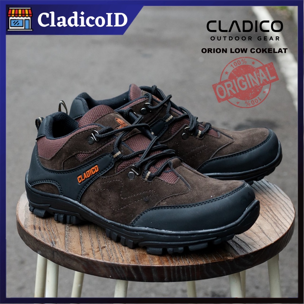 Sepatu Safety CLADICO Boot Pendek Ujung Besi Sefty Shoes Pria Kerja Lapangan Proyek Hiking Outdoor Mendaki Gunung Orion Low